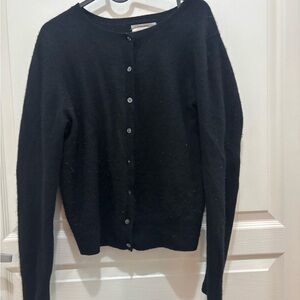 Cashmere Black Cardigan Sweater